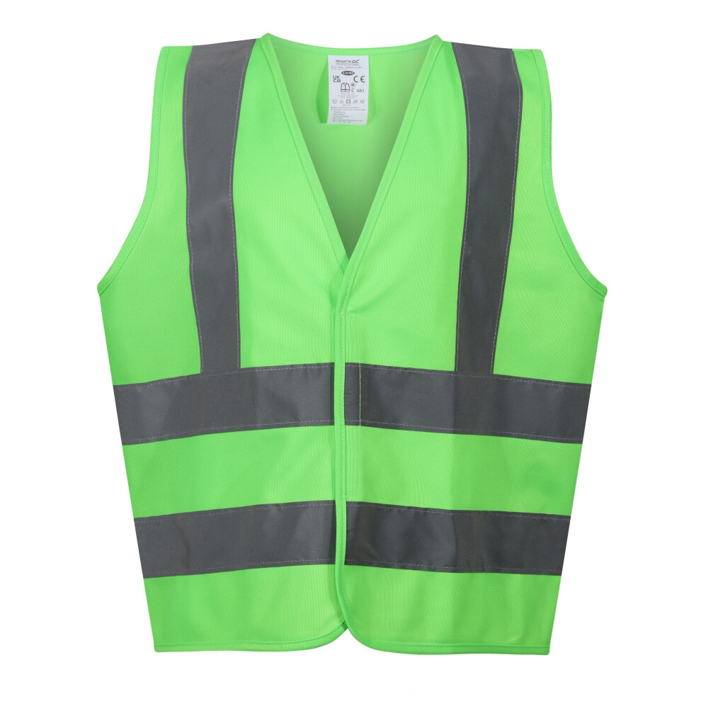 (34in, Fluro Green) Regatta Childrens/Kids Hi-Vis Vest