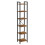 Rustic Industrial 6-Tier Bookshelf with Adjustable Feet 1