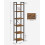 Rustic Industrial 6-Tier Bookshelf with Adjustable Feet 6