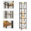 Rustic Industrial 6-Tier Bookshelf with Adjustable Feet 5