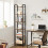Rustic Industrial 6-Tier Bookshelf with Adjustable Feet 2