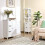 Tall White Bathroom Cabinet with Removable Drawers 3