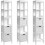 Tall White Bathroom Cabinet with Removable Drawers 5