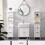 Tall White Bathroom Cabinet with Removable Drawers 2