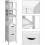 Tall White Bathroom Cabinet with Removable Drawers 7