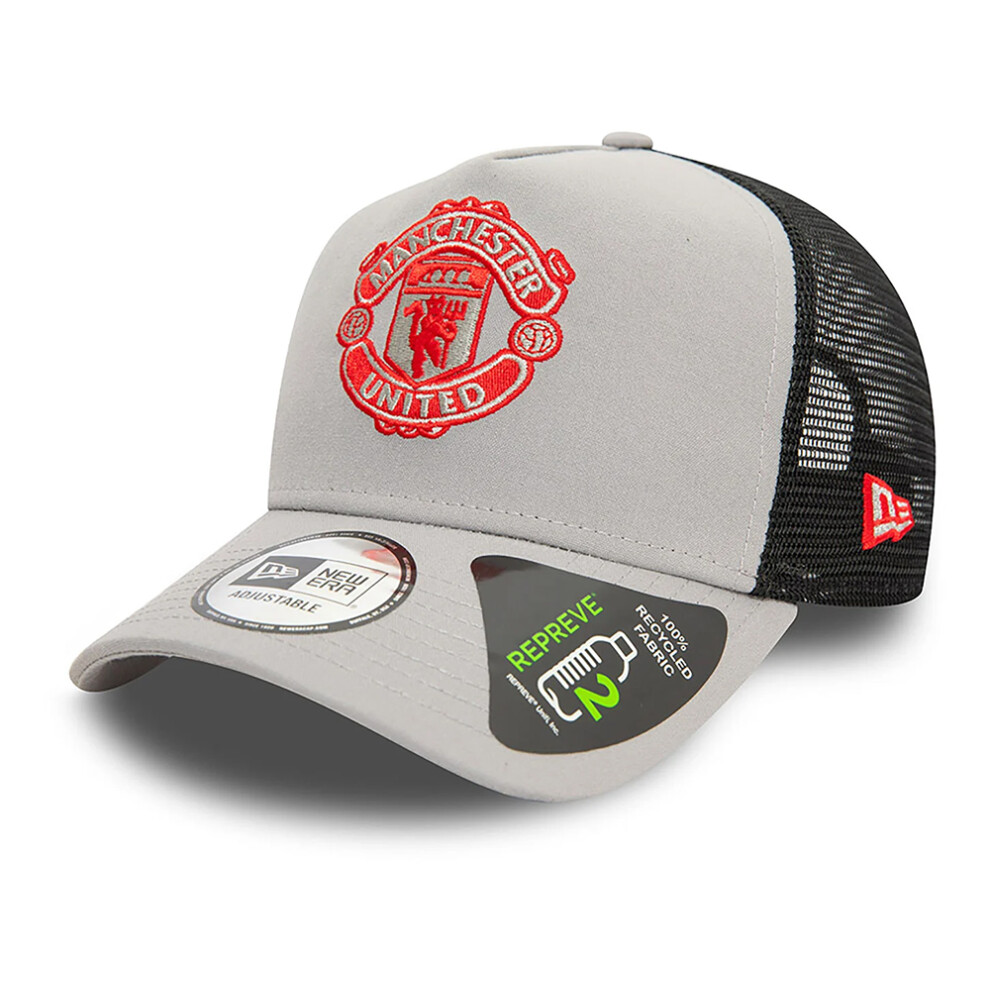 New Era Man UTD Seasonal Repreve Grey 9FORTY E-Frame Trucker Cap