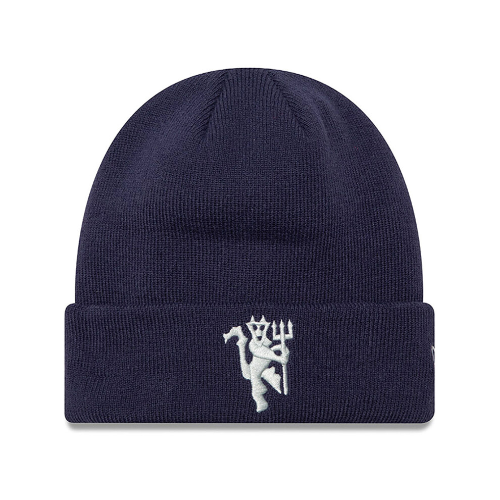 New Era Man UTD Seasonal Navy Cuff Knit Beanie Hat