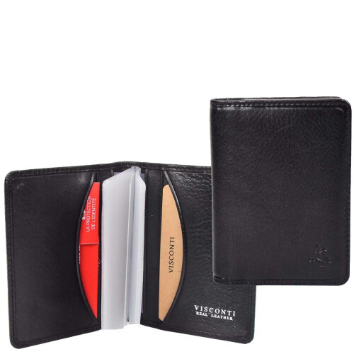 RFID Protected Bi-fold Wallet Small Credit Card Holder Geneva Black 1