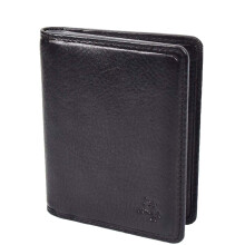 RFID Protected Bi-fold Wallet Small Credit Card Holder Geneva Black