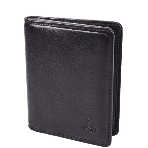 RFID Protected Bi-fold Wallet Small Credit Card Holder Geneva Black