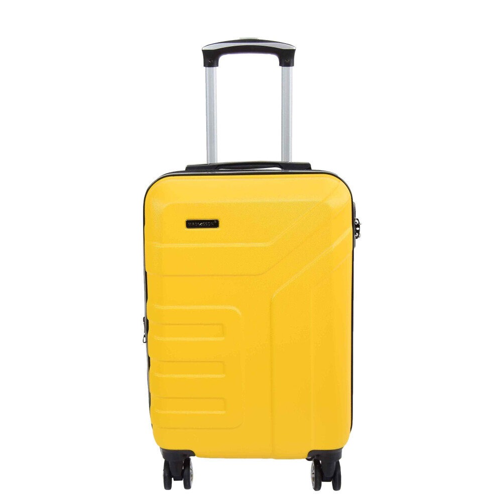 Hard Shell Cabin Bag Expandable 4 Wheeled Spinner Luggage Rio Yellow-image-OPC-PF2DTPC-NEW