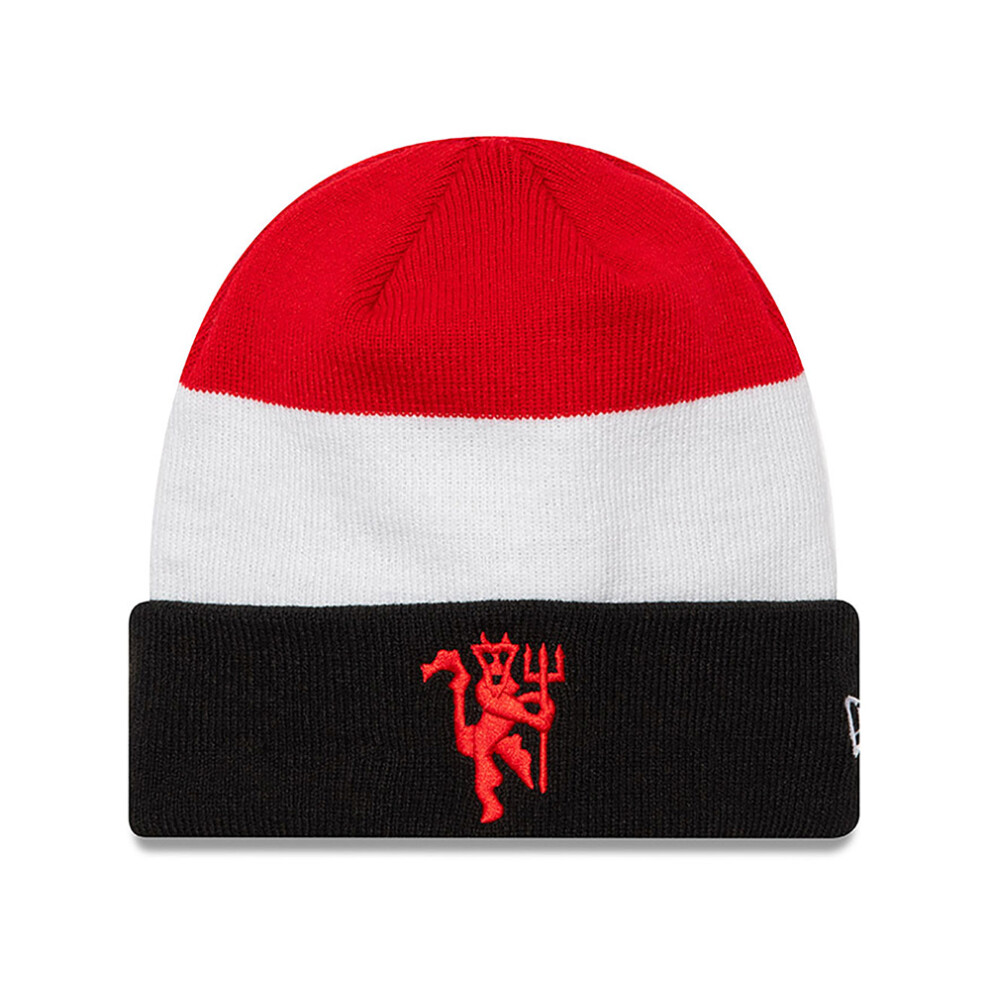 New Era Man UTD Flag Black Cuff Knit Beanie Hat