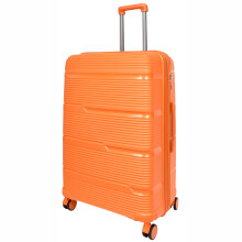 (Large) Expandable Hard Shell Luggage PP 8 Wheels Suitcases TSA Lock Travel Bags Titan Orange