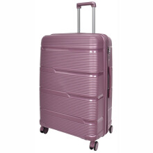 (Large) Expandable Hard Shell Luggage PP 8 Wheels Suitcases TSA Lock Travel Bags Titan Purple
