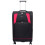 (Black, Medium Check-in Size) Expandable Four Wheel Soft Suitcase Luggage York Black 10