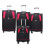 (Black, Medium Check-in Size) Expandable Four Wheel Soft Suitcase Luggage York Black 2