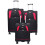 (Black, Medium Check-in Size) Expandable Four Wheel Soft Suitcase Luggage York Black 3