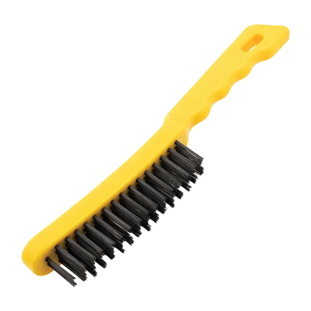 4-Row Plastic Handle Wire Scratch Brush