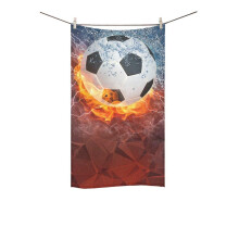 Soccer Ball On Fire Bath Towel Hand Towel Shower Towel Washcloth 40x70 Cm