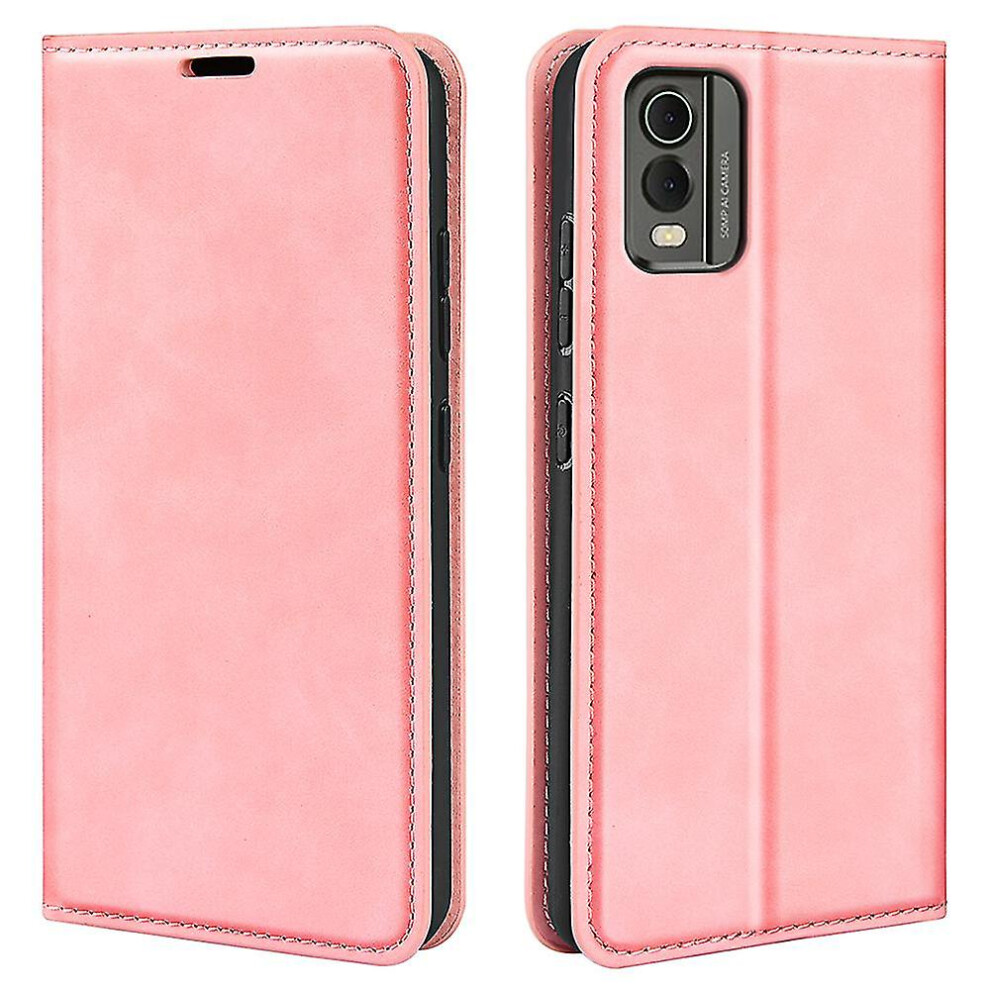 (Pink) Flip Case For Nokia C32 Pu Leather Wallet Skin-Touch Foldable Stand Cellphone Cover Pink 9099488669053