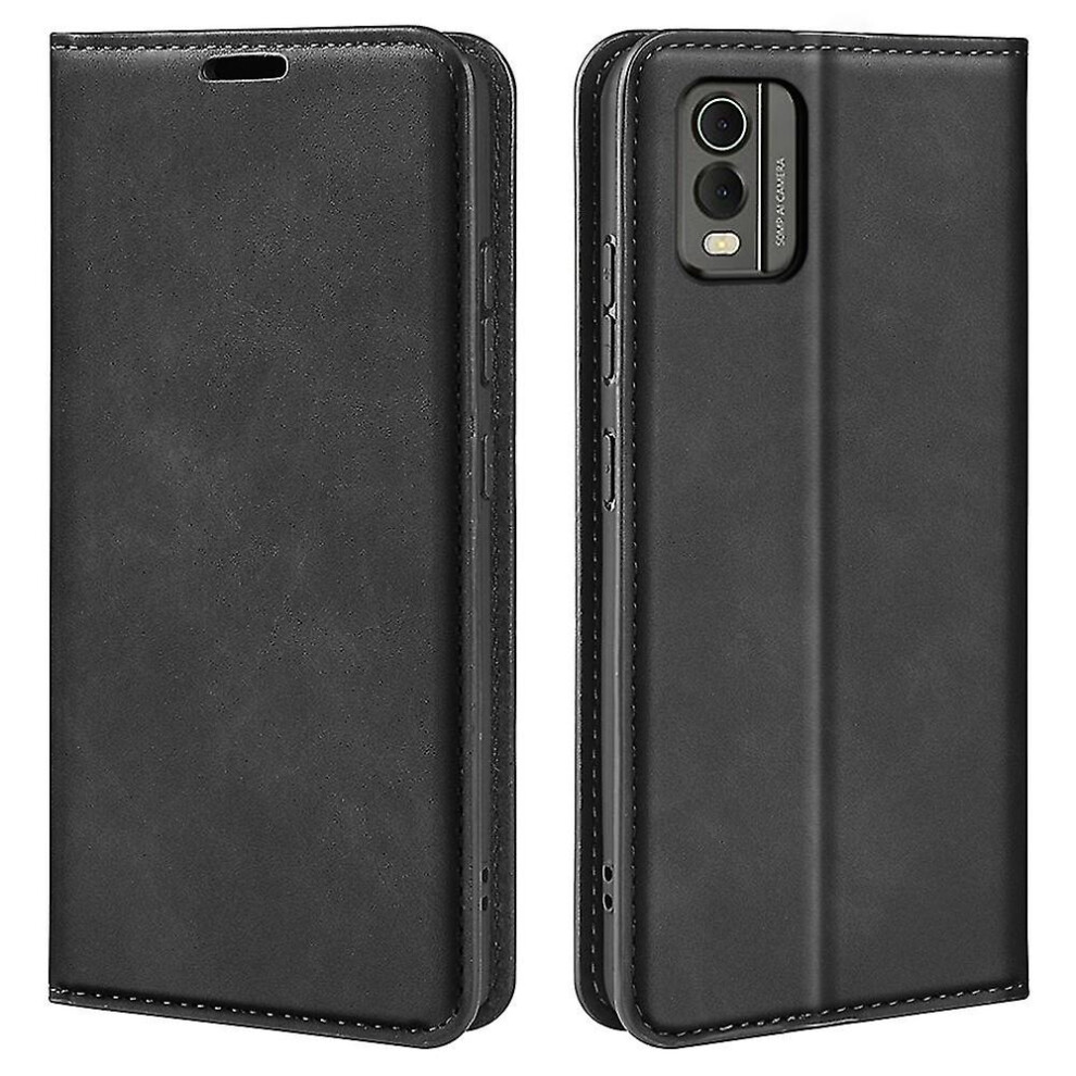 (Black) Flip Case For Nokia C32 Pu Leather Wallet Skin-Touch Foldable Stand Cellphone Cover Black 9099488669060