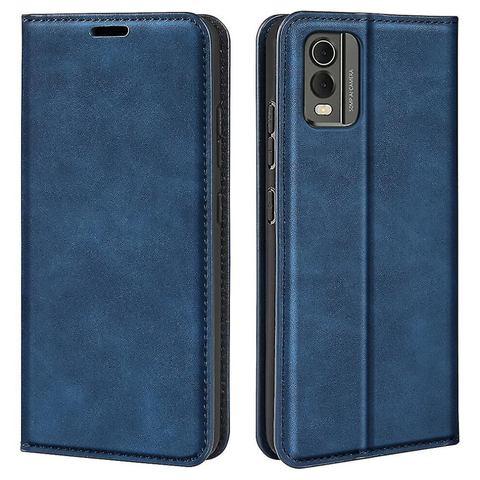(Blue) Flip Case For Nokia C32 Pu Leather Wallet Skin-Touch Foldable Stand Cellphone Cover Blue 9099488669091