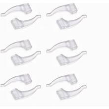 Glasses Ear Hooks (clear) 6 Pairs, Comfortable Non-slip Silicone Lens Holder For Sports Glasses Temple Tips
