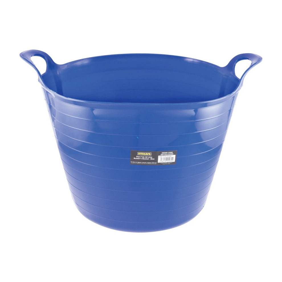 Flexi Tub 42L Builders Bucket Blue