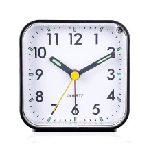 Silent Alarm Clocks Battery Powered Luminous Large Display,black