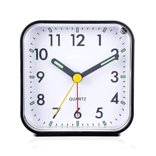 Silent Alarm Clocks Battery Powered Luminous Large Display,black