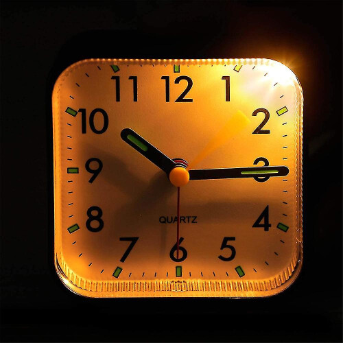 Silent Alarm Clocks Battery Powered Luminous Large Display,black 1