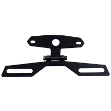 Motorcycle Folding License Plate Holder Adjustable Tail Rear Light Bracket Rack