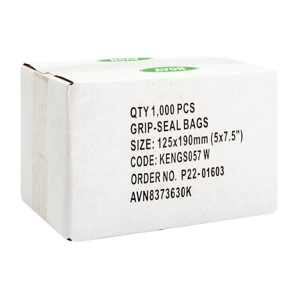 5"X7.1/2" Write-on Grip Seal Bags, Pk-1000