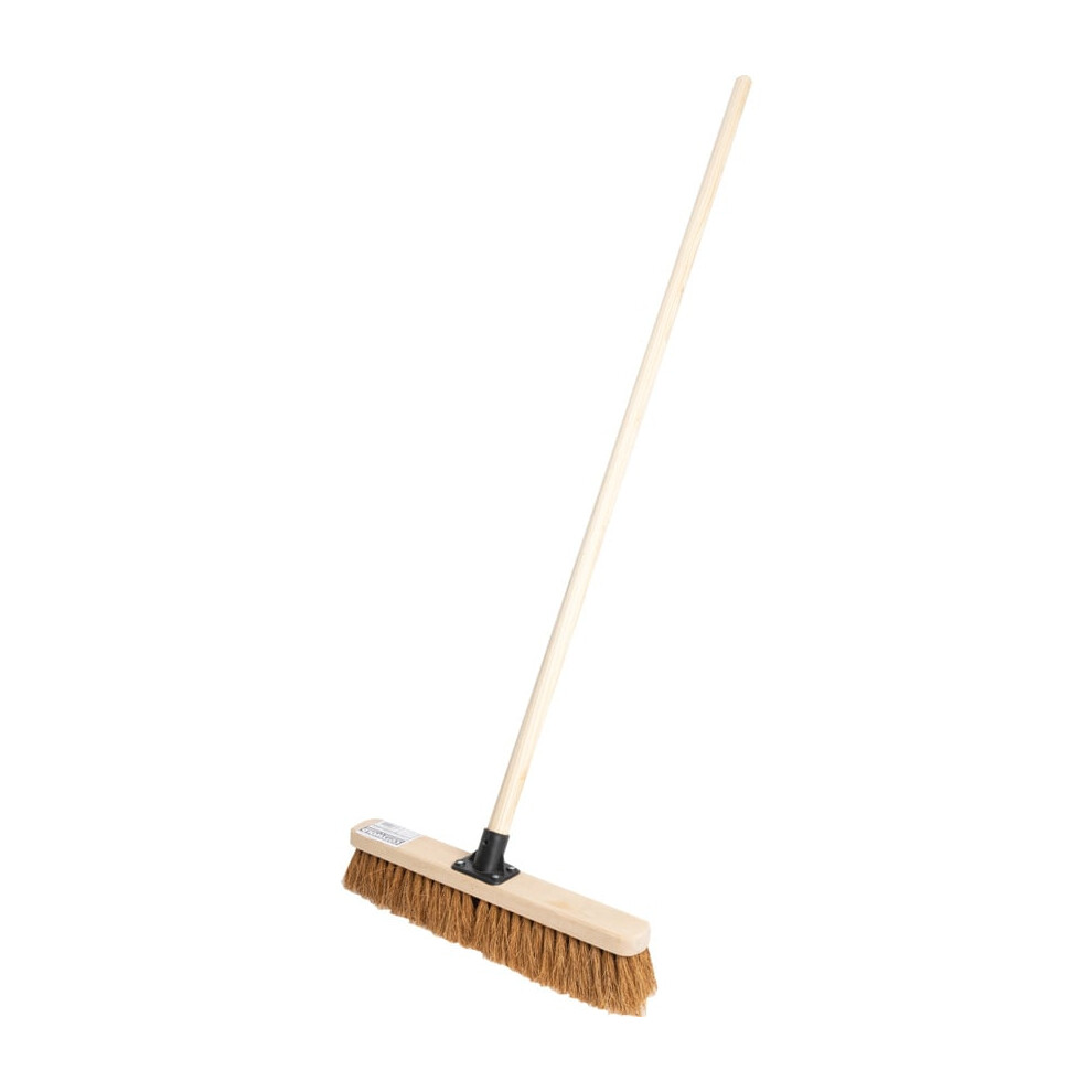 18" Soft Coco Broom with 48" Wooden Handle
