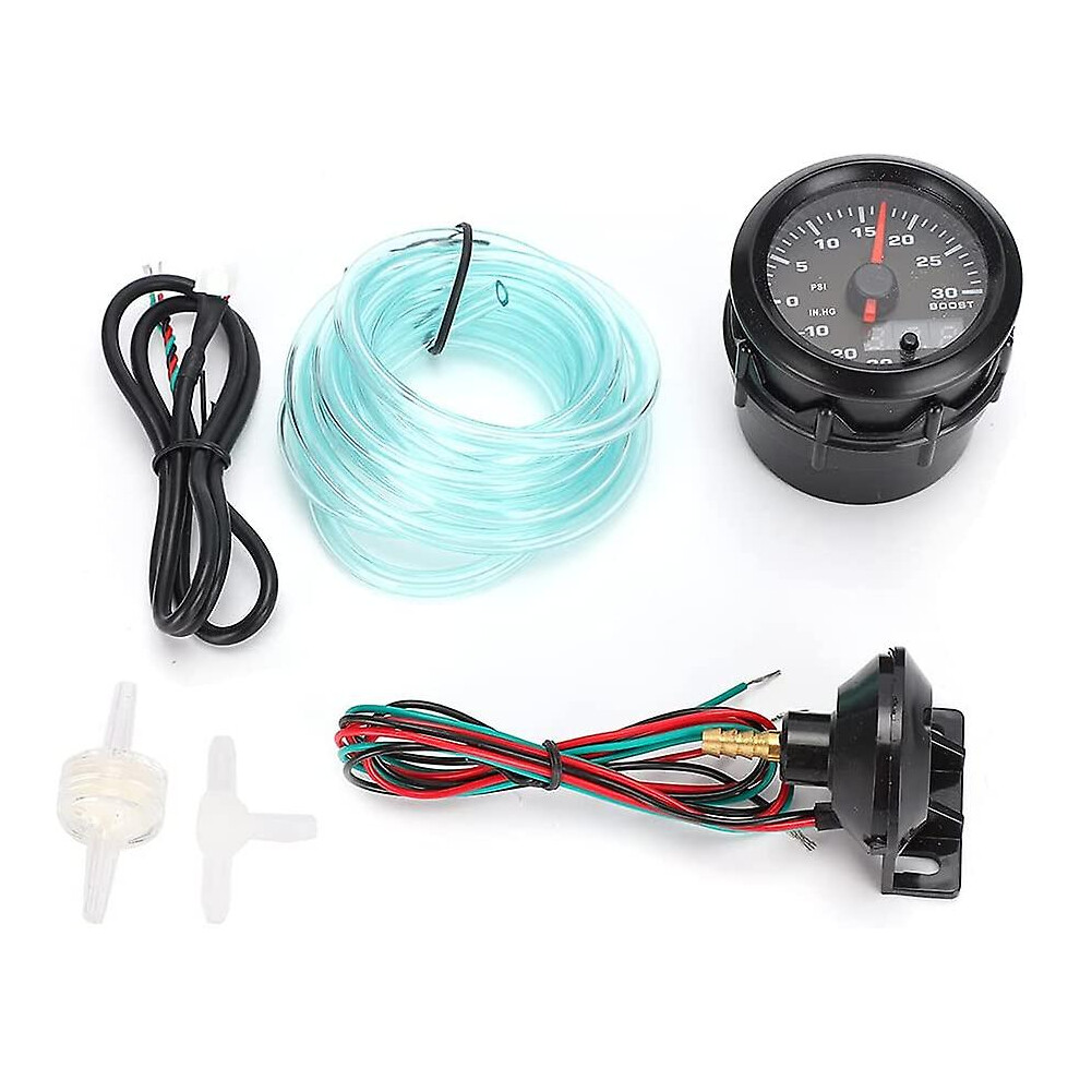 Turbo Boost Gauge, 52Mm / 2In 7 Colors Led Turbo Boost Meter Car Modification Instrument Set Light/White/Red 9099488684421