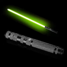 (Black) Light Saber Laser Sword Rgb 7 Colors Changeable Electronic Light Sword Fx Sound
