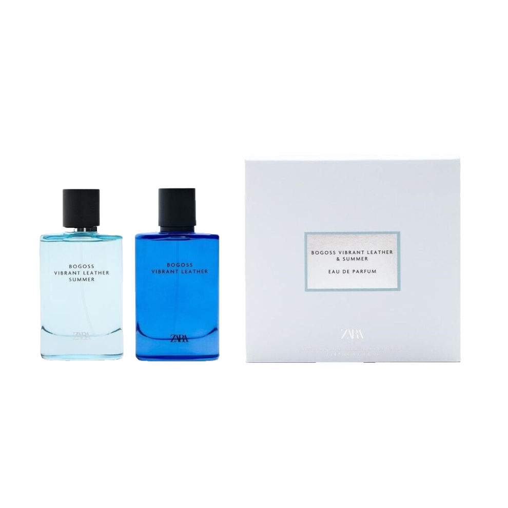 Zara Bogoss Vibrant Leather & Summer Perfume Set Edp Men 2x100ml-image-OPC-PDKV7NT-NEW