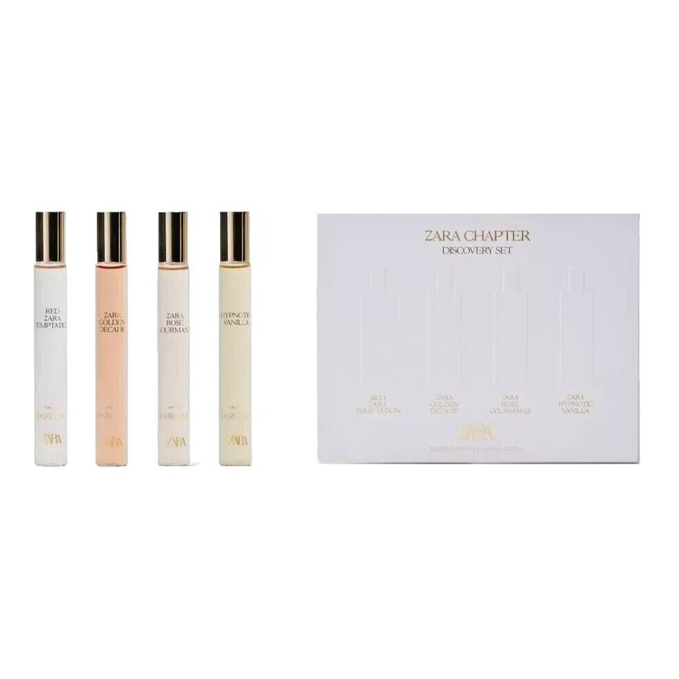 Zara Chapter Discovery EDP Eau De Parfum Women Rollerball Set 4 x 10ml