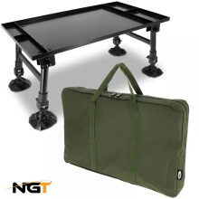 NGT Dynamic Bivvy Table WITH Carry Bag Carp Fishing Camping Adjustable Table