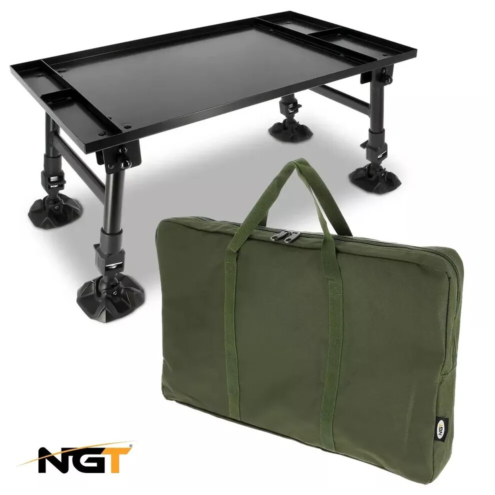 NGT Dynamic Bivvy Table WITH Carry Bag Carp Fishing Camping Adjustable Table