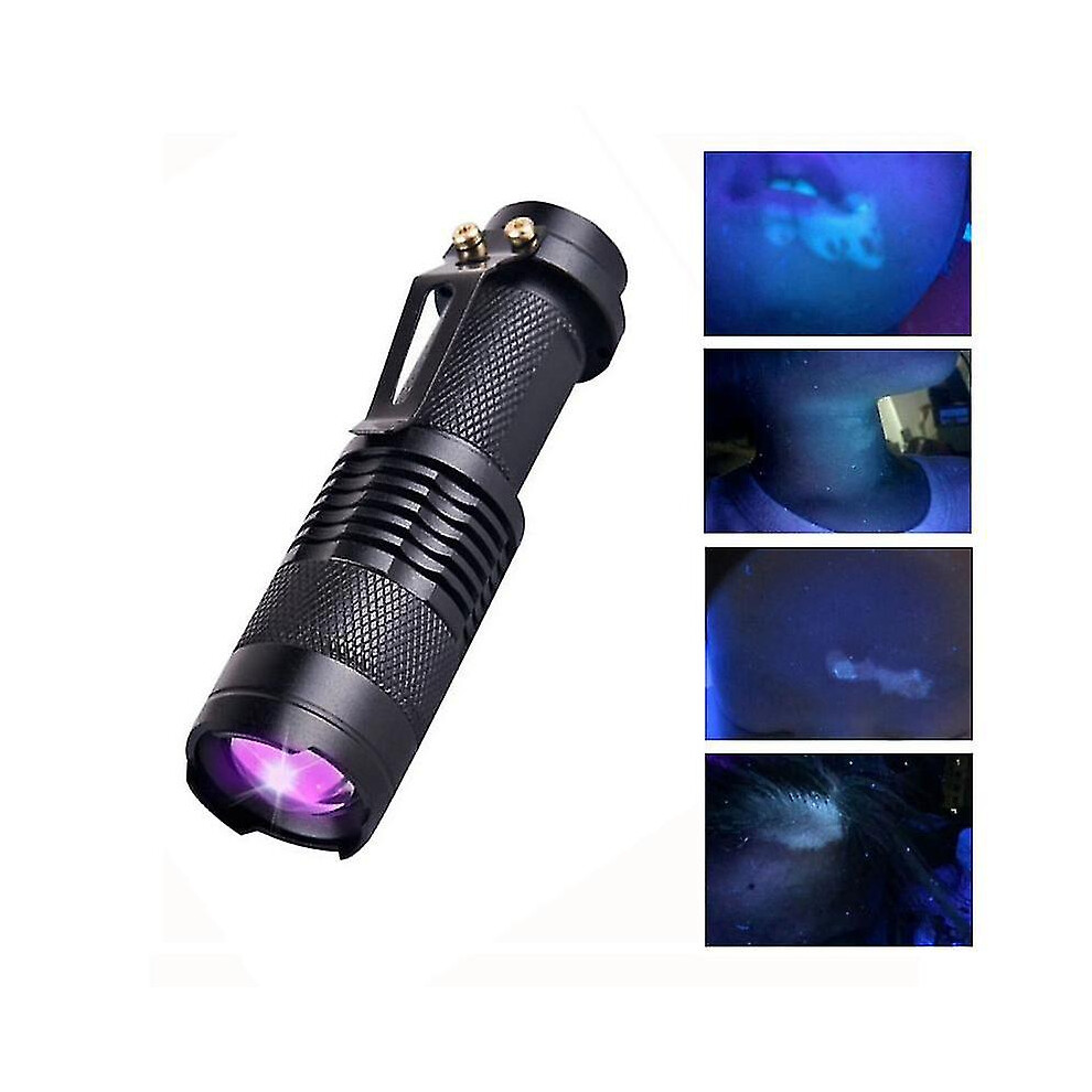 Dark Lightweight Handheld Lamp Wavelength Ultraviolet Diagnostic Uv Skin Fungus Detection Analyzer Flashlight Function