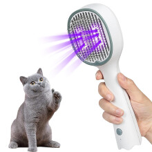 Cat Brush, Dog Brush With Uv Light, Double Cleaning Retractable Bristles, Pet Grooming Brush For Long Or Short Hair Dog Cat