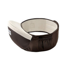 (Brown) Baby Hip Seat, Hip Carrier With Side Pocket, Seat Carrier Lightweight Baby Carrier Front Carrier
