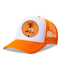 (1, Kids 53-CM59CM) Anime Inside Out Baseball Cap Cartoon Print Joy Sadness Anger Disgust Fear Mesh Breathable Dome Hip Hop Sports Kids Cap
