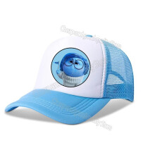(10, Kids 53-CM59CM) Anime Inside Out Baseball Cap Cartoon Print Joy Sadness Anger Disgust Fear Mesh Breathable Dome Hip Hop Sports Kids Cap