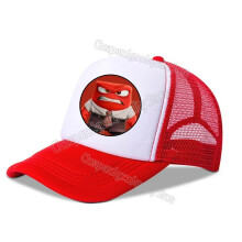 (4, Adult 56CM-62.5CM) Anime Inside Out Baseball Cap Cartoon Print Joy Sadness Anger Disgust Fear Mesh Breathable Dome Hip Hop Sports Kids Cap