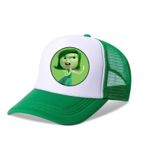 (9, Adult 56CM-62.5CM) Anime Inside Out Baseball Cap Cartoon Print Joy Sadness Anger Disgust Fear Mesh Breathable Dome Hip Hop Sports Kids Cap