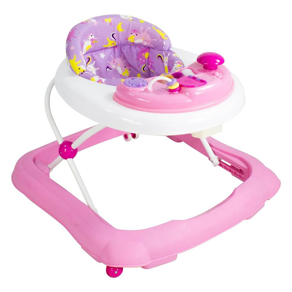 (Single) Baby Go Round Plastic Jive Unicorn , Pink