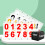 (A- M) License Plate Number Reflective Invisible Digital Sticker 10