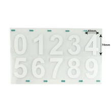 (A- M) License Plate Number Reflective Invisible Digital Sticker